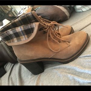 Tan booties size 10